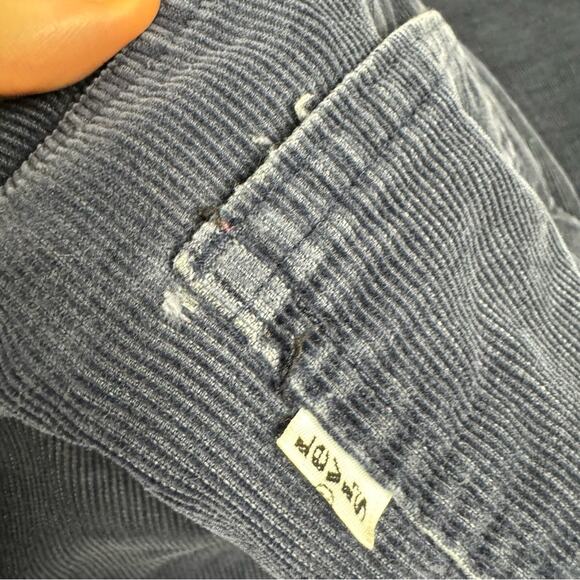 37.5 X 29 Levis 517 Vintage 80s Cords Bootcut Corduroy Pants Jeans Navy Western - Picture 9 of 9